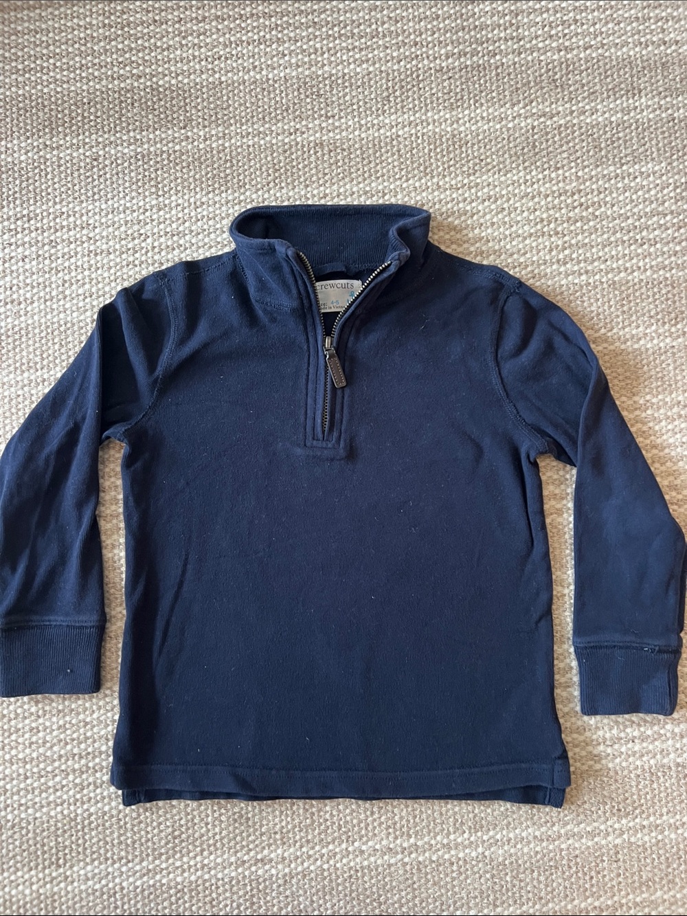 Crewcuts Navy Half-Zip Pullover Sweatshirt